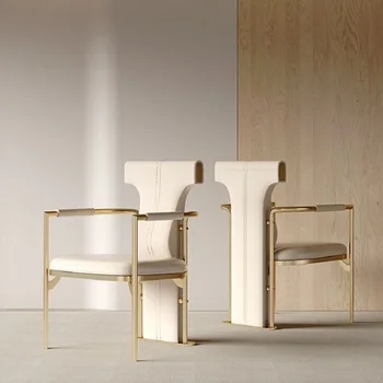 Висококачествено офис облегалка от неръждаема стомана, дизайнерски стол за вили, домашен стол за хранене