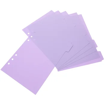 6 Бр Разделители За папки Формат А5 Разделите Цветни Папки за файлове пълнители За Хартия, Класьори Пръстени От Пластмаса Полипропилен
