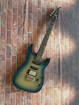 ST синьо-жълта градиент китара, луксозна звукосниматель, физическа стрелба, хит на продажбите