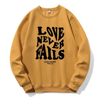 Любовта Никога не Falls, Мъжки Свободни Дишащи флисовые Блузи, Ежедневни модни Пуловери, универсална hoody за всеки ден