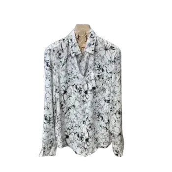Мъжко Пролетно-есенна риза с дълъг ръкав, Корейската Мода Тънка риза с принтом, Топ