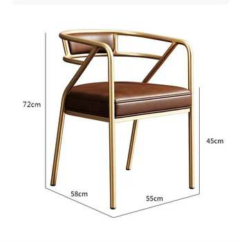 Дизайнерски Трапезни столове Relax Произведено метален Модерен Дизайнерски маса за хранене, стол За дневна Луксозна Скандинавски мебели за кухня Sillas Comedores