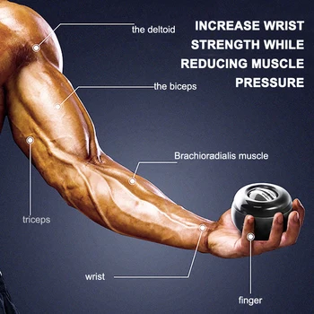 Метален тегло топчета за отпускане на мускулите, въртящи се топчета-за китките, Лесно преносимо противоскользящее пръстен, трайно за тренировки по рехабилитация