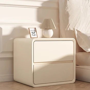 Модерни бели нощни шкафчета, шкаф за багаж, Удобна приставной маса в скандинавски минималистичном стил, мебели за спалня Szafka Nocna 50MQNS