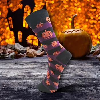 Памучни чорапи със средна дължина, с анимационни герои на Хелоуин, абсорбиращи потта и чорапи дишащи, Ретро 8 Чорапи, тънки чорапи с ниско деколте