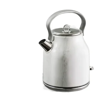 Чайник домакински електрически чайник от неръждаема стомана 304 с автоматично изключване на захранването, античен мрамор кана за вода, електрически чайник
