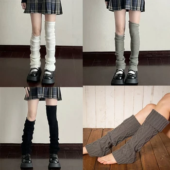 Дамски терлици, Защитен калъф за краката, Възли плетени Гамаши, Топли Зимни дамски Дълги чорапи