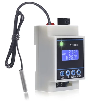 Цифров регулатор за температура XY-DT01 -40-110 ° C Цифров Микро-Дигитален термостат с LCD дисплей и са водоустойчиви сензор