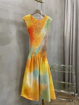 rt0254 Висококачествено Ново модно дамско пролетта рокля 2023 година Луксозен европейски Дизайн в стил партита
