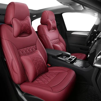 Потребителски Диамантени калъфи за автомобилни седалки от Toyota RAV4 2009 ~ 2012 Луксозни Кожени калъфи за автомобилни седалки, интериорни Аксесоари, Пълен комплект