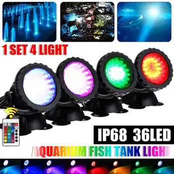 1 комплект 1/2/4 светлина LED лампа за фонтана RGB Подводна лампа за басейн са 7 вида 100-240 В Декоративно Осветление на Езерото plug EU