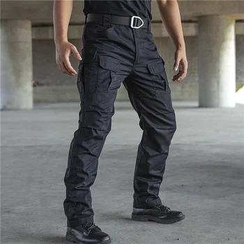 Мъжки армейските Военни тактически панталони-карго, Ежедневни стрейчевые Камуфляжные панталони SWAT Rip-Stop, водоустойчиви работни