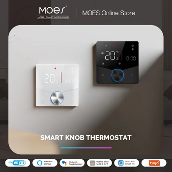 MOES WiFi Умна Писалка за отопление Термостат с LCD дисплей, Сензорен Регулатор на температурата за вода Газов котел Електрическо отопление