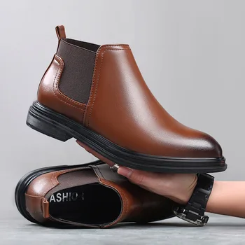 Черни обувки; Новост 2023 г.; Класически есенни обувки в стил ретро; Мъжки модни дизайнерски мъжки обувки Bradn; Удобни обувки 