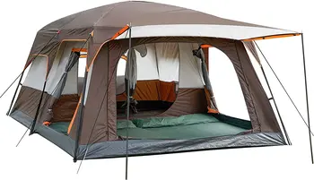 Палатки за къмпинг през Зимата на открито Водоустойчив 2 Стаи 1 Дневна-Голямата Семейна палатка за къмпинг на 6-12 човек