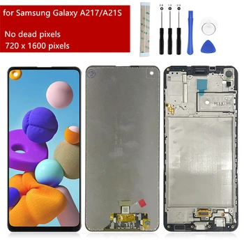 За Samsung Galaxy A21S LCD дисплей с сензорен екран Дигитайзер възли за Samsung A217 Резервни части за ремонт LCD дисплей 6,5 