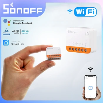 SONOFF MINIR4 Wi-Fi Smart Switch 10A MINI Extreme Умен Дом Релеен Модул и Дистанционно Гласов Контрол За Алиса Google Assistant Алекса