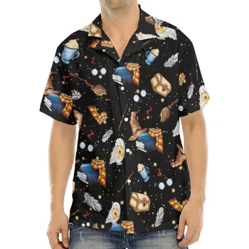 Хавайска риза голям размер, мъжки Ежедневни дишаща бързосъхнеща плажна риза, с Плажна риза с къси ръкави
