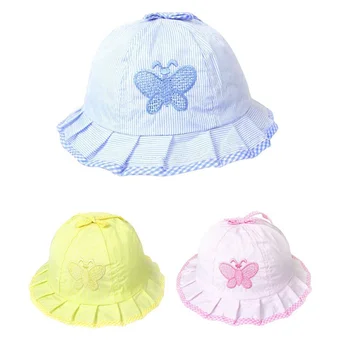 1 бр., детска шапка, Вълшебна реверсивная шапчица-кофа за момичета, от 3 до 12 месеца, за бебета, за момичета, за деца, Слънчеви шапки, Лятно Цвете лък възел