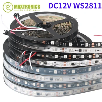 DC12V RGB 5M WS2811 Pixel LED Strip Light 1 Ic Control 3 Цветни 5050 led ленти Гъвкави Адресуемая Цифрова Led лента