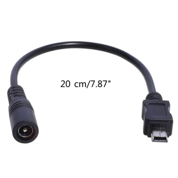 Кабел за захранване от USB мини 5,5 x 2,1 мм конектор Mini USB 5-кабел за зареждане на високоговорители, слушалки, таблети и MP3 MP4