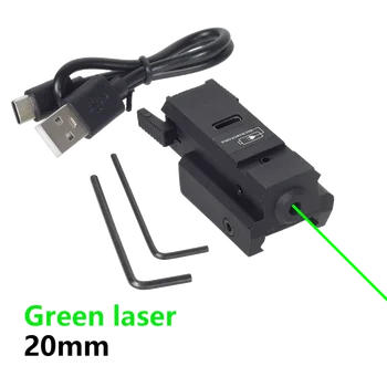 Ловен Мини-Компактен Лазерен Мерник Red Dot с Затваряне на Picatinny 11 мм и 20 мм за Ръчен Пистолет Green Laser Red Dot Sight
