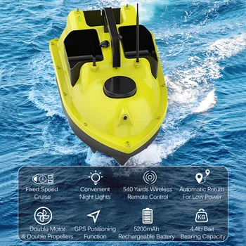 D18B GPS Риболовна Лодка за Стръв с 3 Контейнери за Стръв Автоматична Лодката за Стръв 400-500 М, с Дистанционно Управление Риболовна Лодка Морски Риболовни Принадлежности 2021