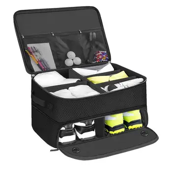 Органайзер за багажник за голф, Сгъваема Чанта за съхранение на принадлежности за голф, Преносима кутия за топки за голф Унисекс, за багажника, Компактна чанта За