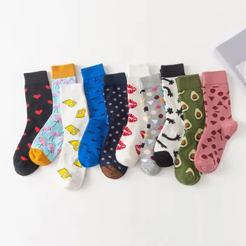 2023 Нови Чорап със средна дължина, с доста забавни щампи за жени и мъже, Зимни Ежедневни чорапи със средна дължина, Унисекс, Нови пролетни и есенни дълги чорапи