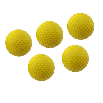 Голф топки от стиропор, 5 бр., высокоэластичные топки за тренировки на открито, принадлежности топки (жълта)