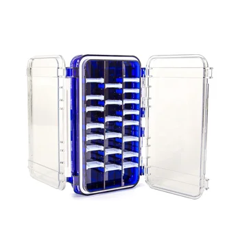 Двустранен подвижна водоустойчива кутия за аксесоари, богат на функции вставляемая кутия за стръв, кутия за аксесоари за морски риболов, синьо