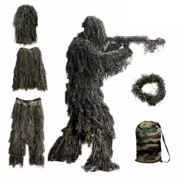 Горски Камуфляжный костюм за прикриване в Джунглата, Пустини, яке Снайперист Yowie, Панталони, чанта с воал, комплект Дрехи за пейнтбола, лов