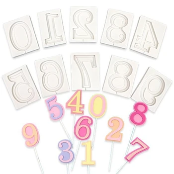 Силиконова форма за бисквити с писмото номер 0-9, подпечатан с азбука, направи си сам, форма за релеф, Машина за бисквити, Инструмент за печене на торти, аксесоари