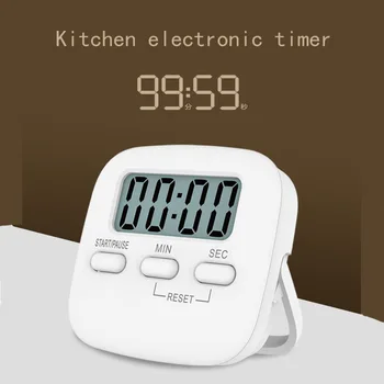 Магнитен кухненски таймер с LCD дигитален кухненски таймер за обратно броене, Хронометър, аларма със стойка, практичен будилник за готвене