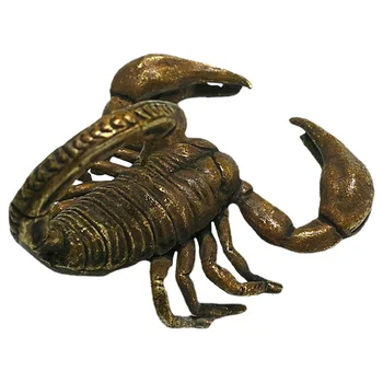 Реалистична модел Скорпион Украса на Работния плот Украшение за моделиране на тревата Метални Орнаменти във формата На Месинг Кухненски шкаф