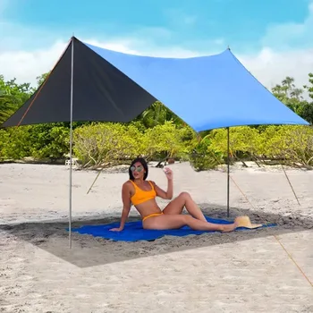 Семеен преносим слънцезащитен навес за плажна палатка 10 