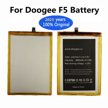 2023 Година 100% от Оригиналната работа на смени Батерия За смартфон Doogee F5 2660mAh Batteria в наличност + номер за проследяване