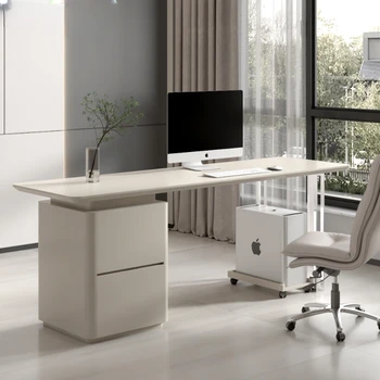 Лек и луксозен бюро, модерен домакински бюро с чекмеджета, малък блок, лесен кабинет, дизайнерски компютърен десктоп