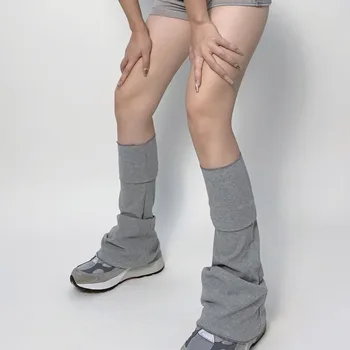 Памучни ластични гети в ивицата Y2K, Чорапи в стил Харадзюку, Сладки, готини, Гамаши до коляното за момичета, Японски женски Чорапи, 2 бр.