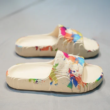 2023 Женски меки чехли, Летни улични Плажни Нови сандали с дебела платформа от EVA За мъже, Дамски мини чехли за баня в стаята