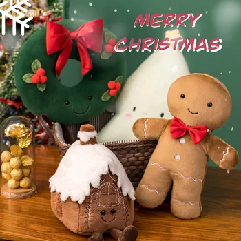 Коледен Човечето Човече играчка Плюшен Имитация Декор Коледно Мультяшная Плюшен кукла Коледен фестивал за нова година подаръци за Деца