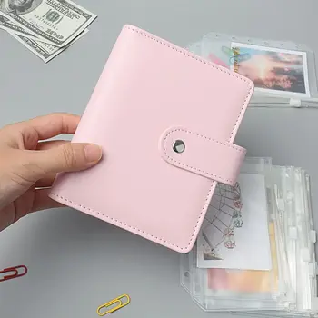 Бюджетен планер с 6 конвертами за пари, цветни джоба си за бележник от изкуствена кожа A7