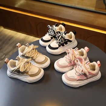 Есенен детски ежедневни обувки 2023 година с вградени шнурками за момичета и момчета, Детски обувки, Детски обувки за бебета