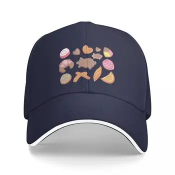 Мексикански сладък сладкиши Frenzy // тюркоаз фон// от пастелни цветове, бейзболна шапка pan dulce, Нова шапка, шапки за мъже и жени