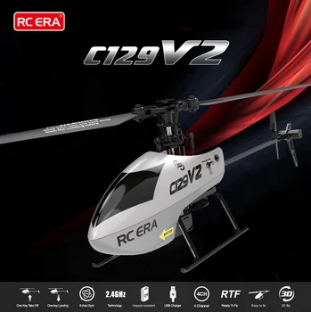 Радиоуправляеми хеликоптери C129V2 2,4 Ghz, 6-ос жироскоп, ПРОФЕСИОНАЛЕН Хеликоптер с едно гребло, Без элеронов, Радиоуправляемая играчка на дистанционното управление