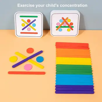 Играчка-пъзел с дъгова пръчка, цветен забавен набор от играчки-пъзели за момичета и момчета, развитие на въображението, карта за ранно образование, парна карта