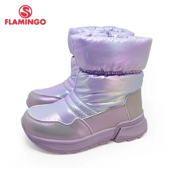 Зимна вълна обувки с Фламинго, водене жив топлина, нескользящие Детски Зимни обувки с Високо качество за момичета, Размер 27-32, Безплатна доставка, 232D-Z31-4108