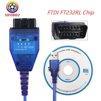 409.1 USB Кабел OBD2 Диагностичен Интерфейс За Fiat ECU Scan Tool FTDI FT232RL Чип OBDII USB Диагностичен Интерфейс, Скенер въздушни Възглавници