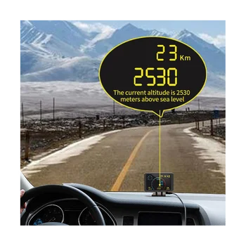 Измерване на скоростта на GPS Километраж HUD Дисплей Алтиметър Кола