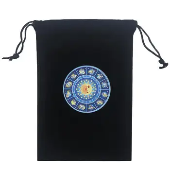 Кадифе чанта за карти Таро за съвсем малък, Чанта за съхранение на карти, Оракул, Аксесоари за Гадаене, Бижутериен Чанта, Чанта за костите
